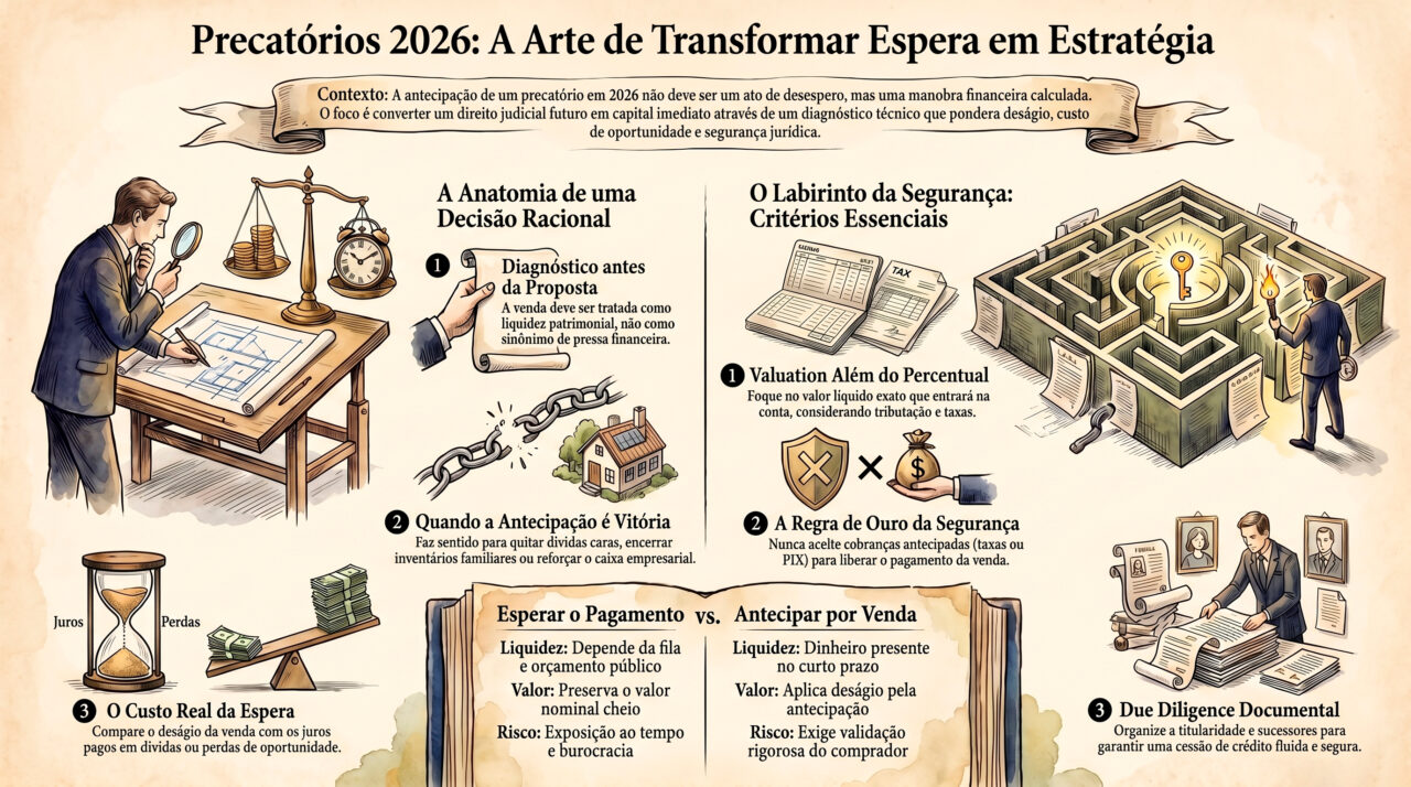 Antecipacao de precatorio 2026 com análise segura antes da venda