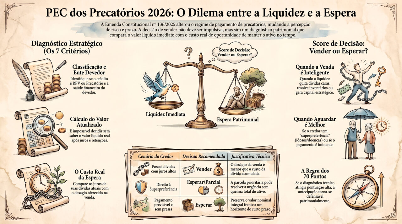 PEC dos precatorios 2026 com análise para vender agora ou esperar