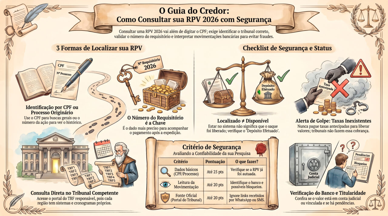 Consultar RPV 2026 por CPF processo ou tribunal com segurança