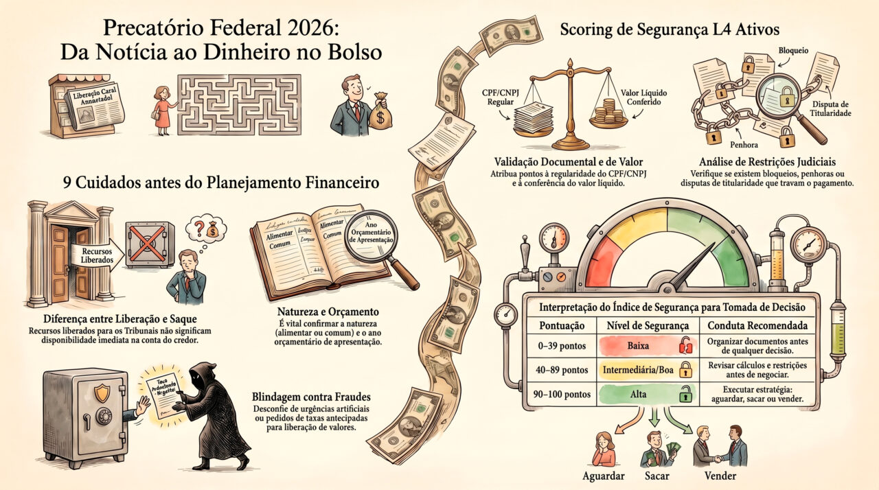 Precatorio federal 2026 com calendário riscos e análise de liquidez