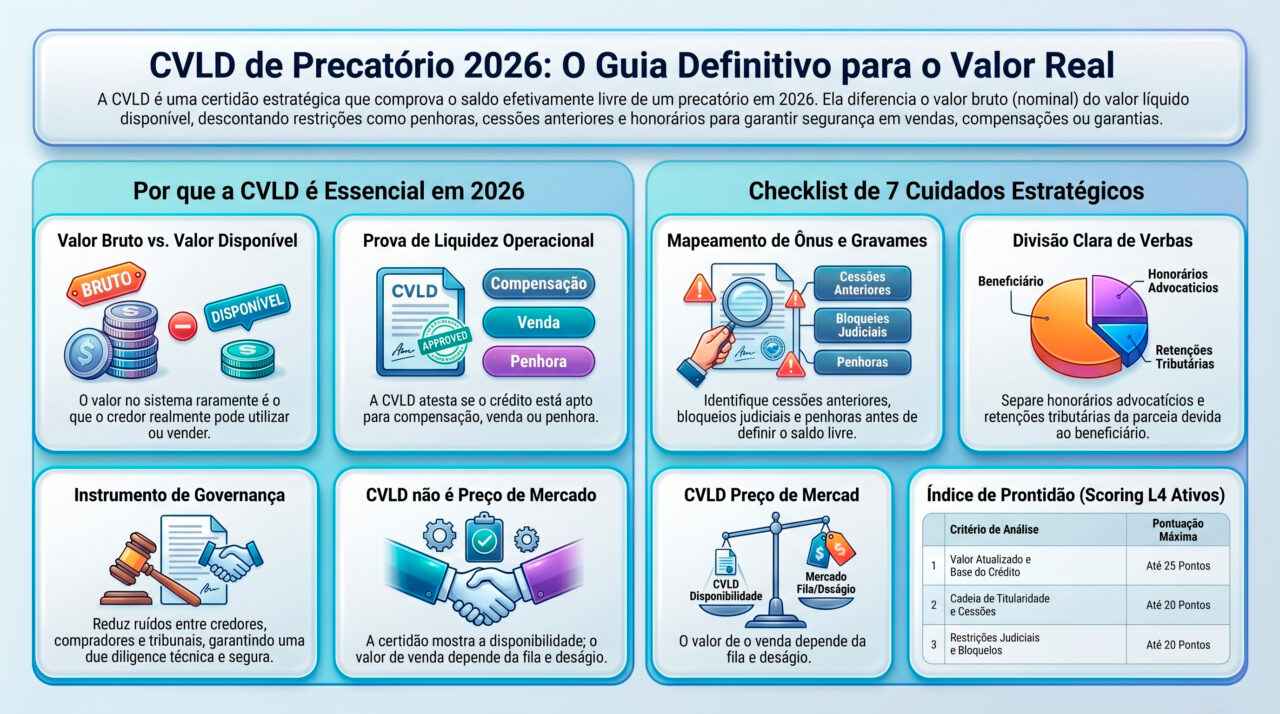 CVLD precatorio 2026 com análise de valor liquido disponivel