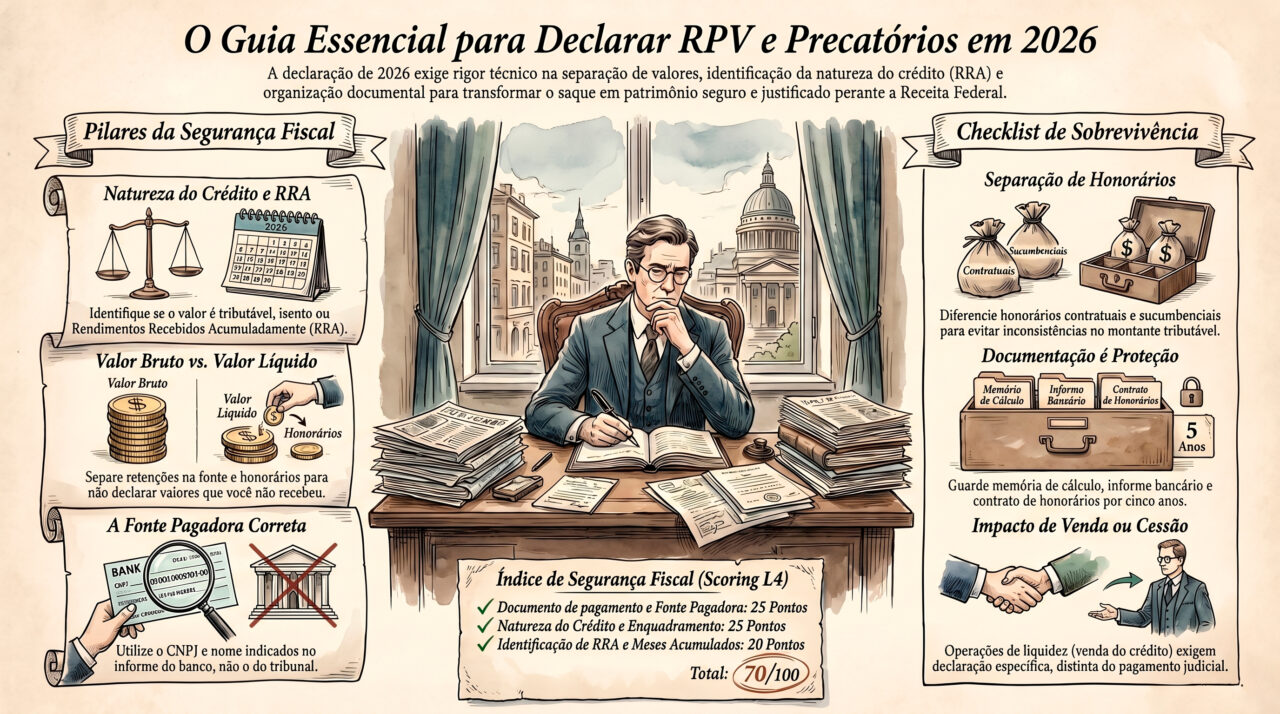 Imposto renda RPV precatorio 2026 com orientação para declarar corretamente
