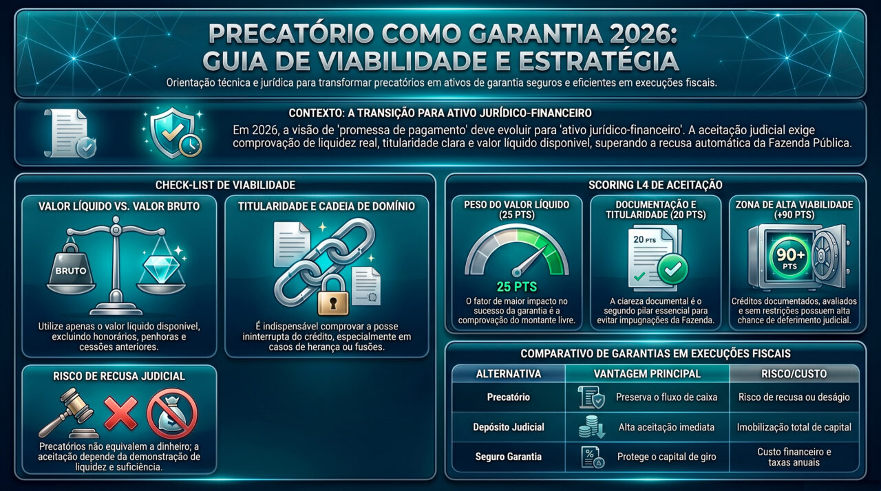 Precatorio como garantia 2026 em análise para execução fiscal