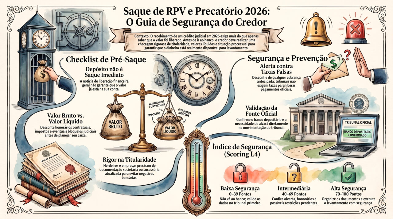 Saque RPV precatorio 2026 com documentos necessários no banco